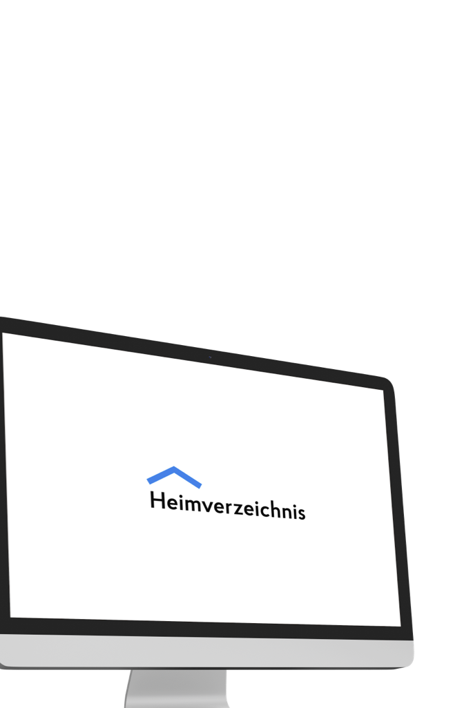 iMac mit weißer Seite und einem Heimverzeichnis Logo in der Mitte